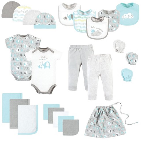 Luvable Friends Infant Boy Layette Baby Starter Set 25pc, Boy Basic Elephant, 0-6 Months - image 1 of 4