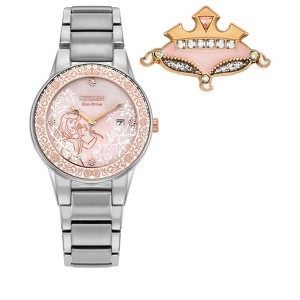 Citizen Ladies Eco-Drive Sleeping Beauty Watch, Silver-Tone Stainless Steel Bracelet, Pink Dial - 1 of 4