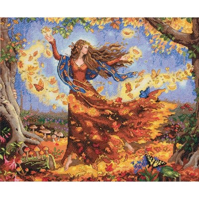 Dimensions Gold Collection Counted Cross Stitch Kit 14"X12"-Fall Fairy (14 Count)