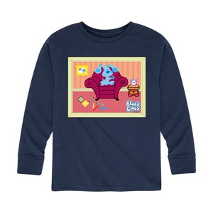 Boys' - Blue's Clues & You! - Blue Polaroid Long Sleeve Graphic T-Shirt - 1 of 4