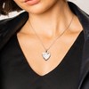 Heart with Handprint Locket Pendant Necklace in Sterling Silver (18") - 4 of 4
