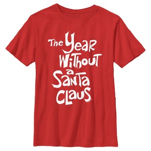 Boy's The Year Without a Santa Claus White Logo Stack T-Shirt - 1 of 4