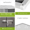 7.84x7.84 Ft Outdoor Storage Shed, Large Steel Multipurpose Yard Shed, Metal Outdoor Tool Shed with Sloped Roof and Door Lock Design for Yard, Garden - 3 of 4