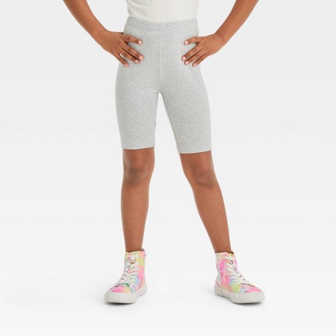 Girls' Bike Shorts - Cat & Jack™ Heather Gray L : Target