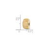Black Bow Jewelry 14k Yellow Gold Plated Sterling Silver Notched Hinged Clip Bead Charm - 3 of 4