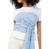 Women's Contrast Striped Corset Top - J2 Fashion - 3 of 3