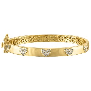 Junior Jewels 14K Gold Over Brass Cubic Zirconia Bracelet - 1 of 2