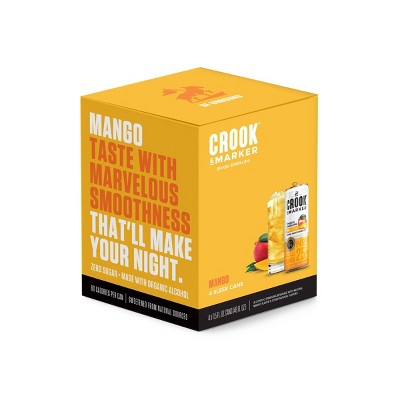 Crook & Marker Mango Spiked & Sparkling - 4pk/11.5 fl oz Cans
