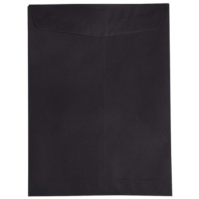 JAM Paper 9 x 12 Open End Catalog Envelopes Black V01225A