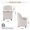 NicBex Chenille Dining Chairs Set of 2,Modern Armless Upholstered Kitchen Chair with High Back and Universal Wheels for Dining Room,Kitchen - 3 of 4