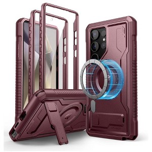 Dexnor for Samsung Galaxy S24 Ultra Case with Built-in Slide Camera Cover & Screen Protector & Kickstand,Army - 1 of 1