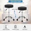 FDW Versatile Salon Chair Round Rolling Stool Adjustable Height PU Leather Seat Cushion - 3 of 4