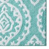 Kate Aurora 100% Premium Cotton Damask Designed Non Slip Bath Rug - 20 in. W x 32 in. L - Aqua - 4 of 4