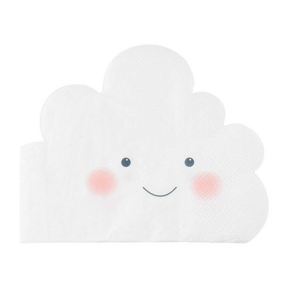 Juvale Rainbow Party Supplies, Cloud Napkins (50 Pack)