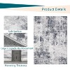 Washable Modern Abstract Rug, Foldable Low-Pile Non-Slip Floor Mat for Living Room, Bedroom, Kitchen, Dining Room Home Decor - 4 of 4
