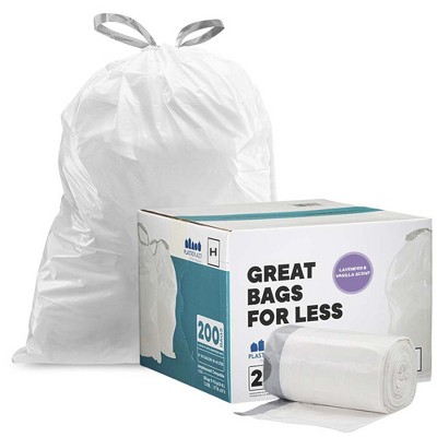 Plasticplace Trash Bags, Compatible with simplehuman Code H, 8-9 Gallon