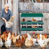 Roll Away Chicken Nesting Box, 8/10 Compartment Galvanized Steel Nest Box with Removable Tray - 2 of 4