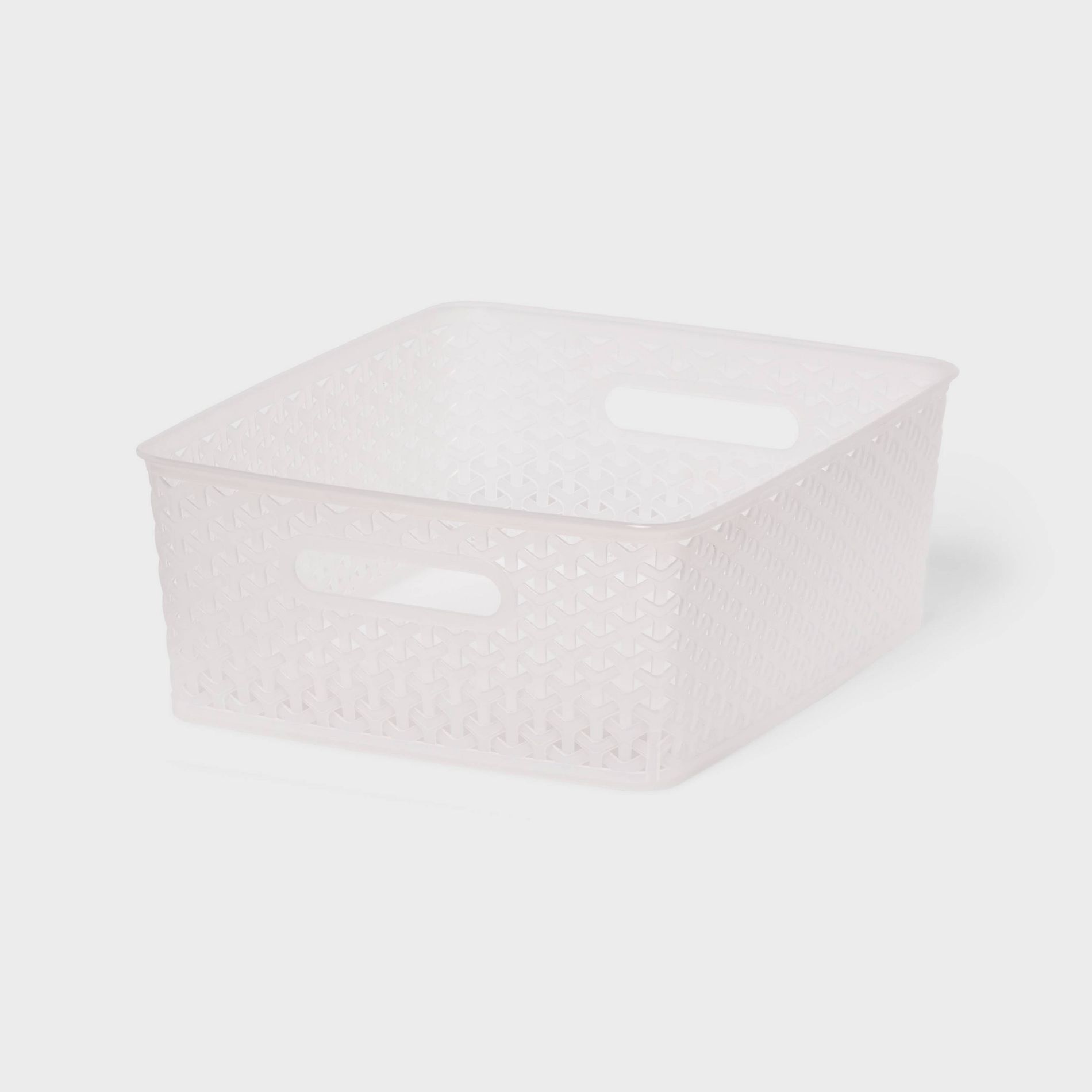 Y-Weave Medium Decorative Storage Basket Translucent - Brightroom™: Portable, Polypropylene, 12 Volume Capacity