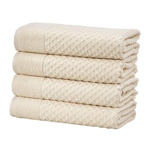 Cotton Quick-Dry Textured Towels - Great Bay Home. - 1 of 4
