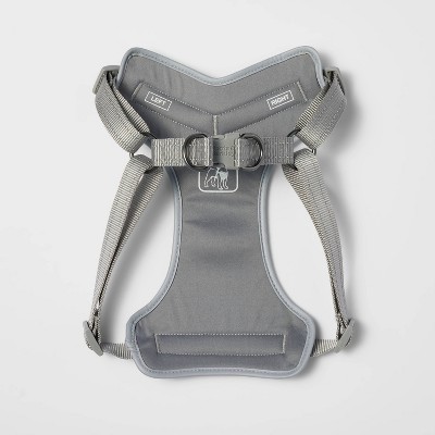 Basic Mesh with Reflective Dog Harness - L - Gray - Boots &#38; Barkley&#8482;