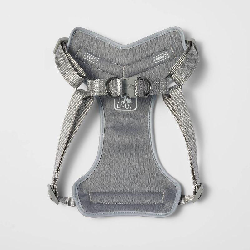 Basic Mesh with Reflective Dog Harness - L - Gray - Boots &#38; Barkley&#8482;, 4 of 6