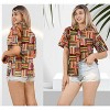 LA LEELA Button Down Shirt Casual Holiday Summer Party Blouses Shirt Collared Blouse Short Sleeve Vacation Tee Hawaiian Shirts - 4 of 4