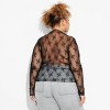 Women's Long Sleeve Mock Turtleneck Lace Shirt - Wild Fable™ - 3 of 3