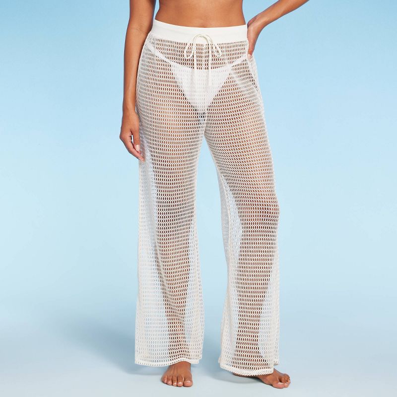 Women's Crochet Cover Up Pants - Shade & Shore™, 3 of 8