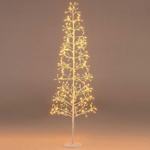 Resenkos 6-Ft Pre-Lit Lighted Birch Twig Tree with Warm White LEDs - White - 1 of 4