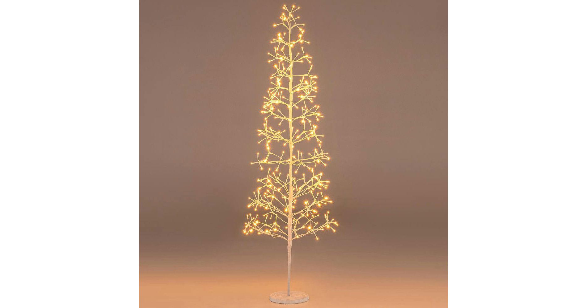 Resenkos 6-Ft Pre-Lit Lighted Birch Twig Tree with Warm White LEDs - White
