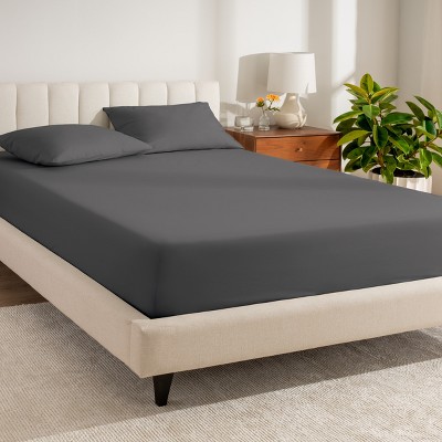260 Thread Count Organic Cotton Percale Fitted Sheet by Bare Home