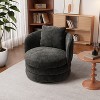 Hrinhom 30"W Swivel Barrel Accent Chair,Upholstered Armchair with Pillow - 2 of 4