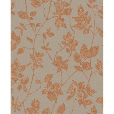 Luna Natural Cream and Copper Leaves Trail Paste the Wall Wallpaper