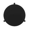 Kumasinova 27.25"/39" Round Solid Rubber Wood Coffee Table,Modern Center Table with Unique Leg Design,End Table for Living Room,Office,Black - 3 of 4