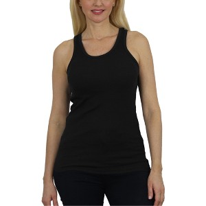 Galaxy By Harvic Women's Loose Fit Ribbed Tank Top - 1 of 3