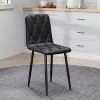 KTMBDW Square Dining Table Set, Modern Square Dining Table with 4 Black Chair, Faux Marble Tabletop and Iron Legs, Coffee Table for Dining Room - 4 of 4