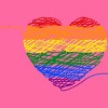 Adult Design By Humans Rainbow Colored String Pride Heart By corndesign Racerback Tank Top - 2 of 2