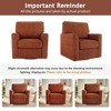 Kumasinova 360° Swivel Chair, Chenille Upholstered Accent Chair, Ergonomic Design Armchair with Side Storage Pockets, Sofa Chair for Living Room - 4 of 4