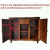 Kings Brand Furniture - Wood Buffet Server/Sideboard Console Table Cabinet, Walnut - 2 of 4
