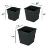 Okak 5-Pack Round/Square Plastic Plant Pots with Drainage Multi Sizes (5/6.3/7.9 Inch) for Succulents, Seed Starting, Herbs, Reusable Nursery Planter - 2 of 4