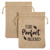 Sparkle and Bash 30 Pack Small Burlap Gift Bags with Drawstring for Wedding Party Favors, Jewelry, The Perfect Blend, 5 x 7 In - 4 of 4
