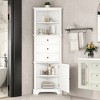 Ridstar 68.9 in. H White Triangle Tall Bathroom Cabinet with 3 Drawers and Adjustable Shelves - 4 of 4