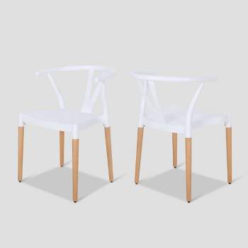 Set of 2 Mountfair Modern Dining Chairs White - Christopher Knight Home
