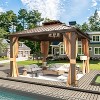 Erommy Hardtop Gazebo with Galvanized Steel Double Roof - 4 of 4