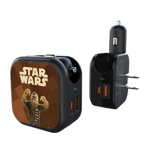 Star Wars Chewbacca Color Block 18-Watt 2 in 1 USB A/C Charger - 1 of 3