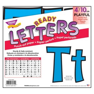 TREND Blue 4-Inch Playful Uppercase/Lowercase Combo Pack (EN/SP) Ready Letters® - 1 of 3