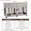 58 Inch Large Dog Crate Furniture - 2-Room Wooden Dog Kennel w/ Openable Divider, Crate TV Stand End Table w/Storage Drawers - 3 of 4