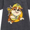 - Paw Patrol - Rubble Sketch Graphic Short Sleeve Fleece Dress - 2 of 4