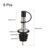 Unique Bargains Stainless Steel Integrated Dust-proof Cap Spouts Wine Bottle Pourers 6 Pcs - 2 of 4