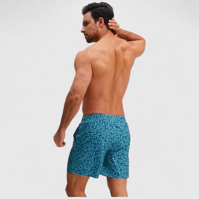Anna-Kaci Swim Anna-Kaci Men's Abstract Print Swim Trunks with Elastic Waistband and Adjustable Drawstring - Medium, Blue — фото 5